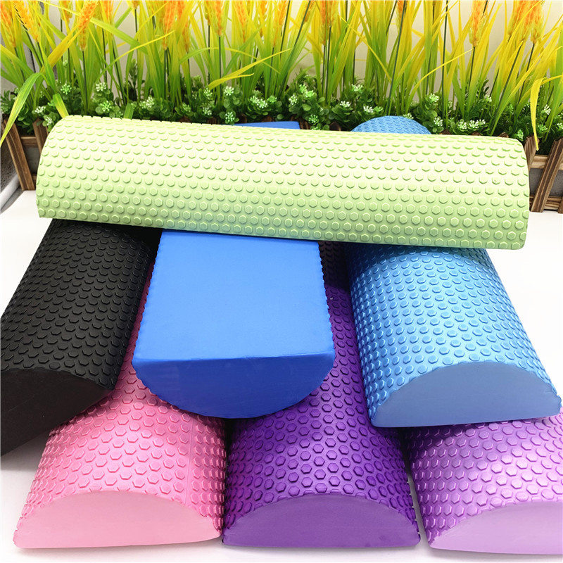 Pilates Yoga Block - 30/45cm metade redonda eva massagem rolo