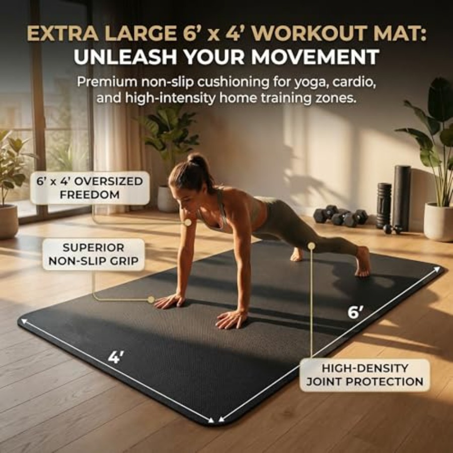 Tapete de Yoga Grande 6'x 4' p - Pilates X Yoga avaliação e preço