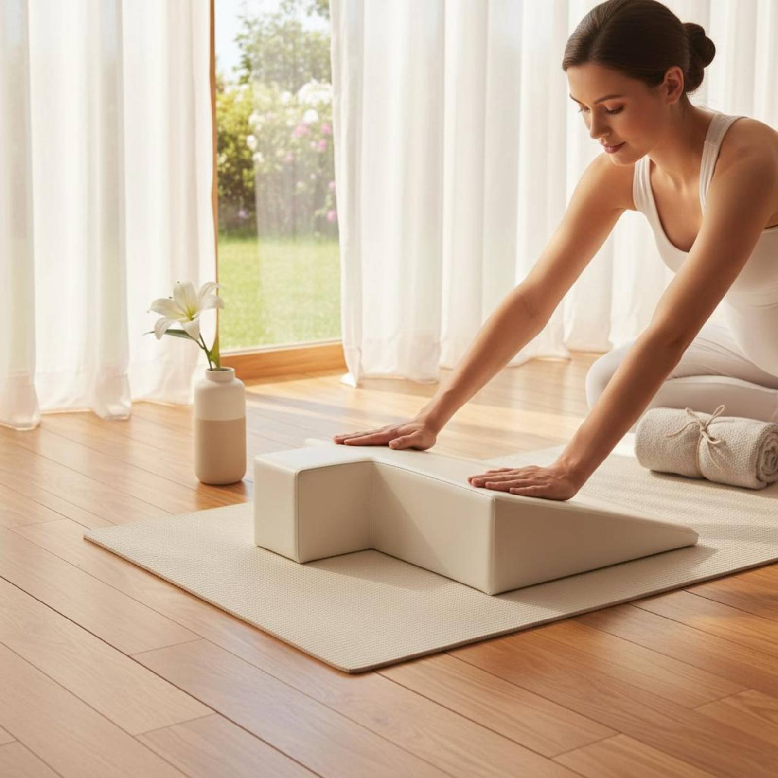 Bloco de cunha reformador de p - Pilates Yoga Block avaliação e preço
