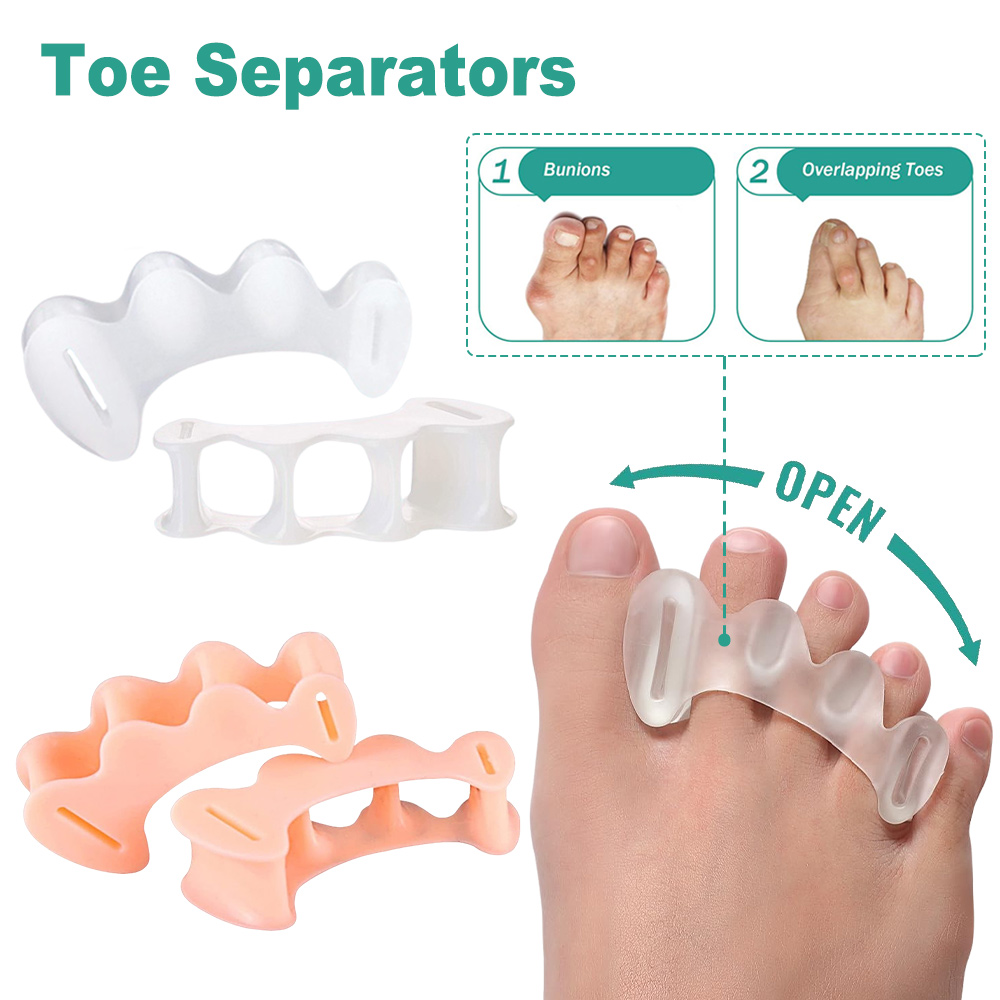 1 par de gel de silicone duro  - Toe Separator Silicon avaliação e preço