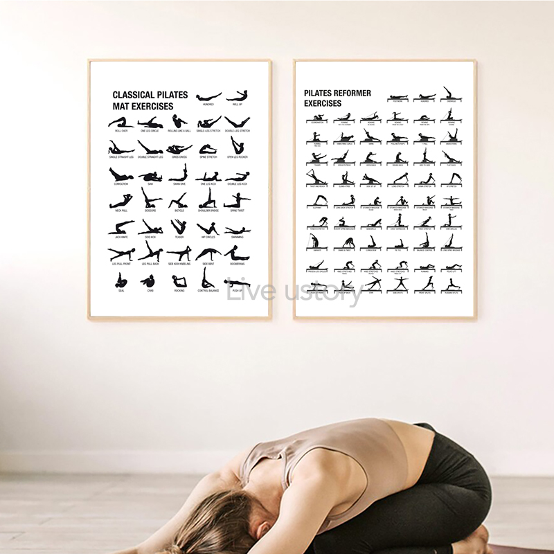 Pôster de Quadro de Exercícios - Pilate Yoga Workout avaliação e preço
