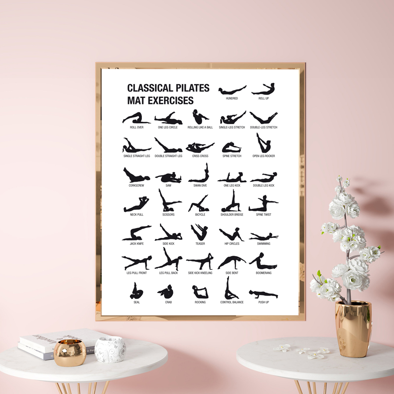 Pôster de Quadro de Exercícios - Pilate Yoga Workout avaliação e preço